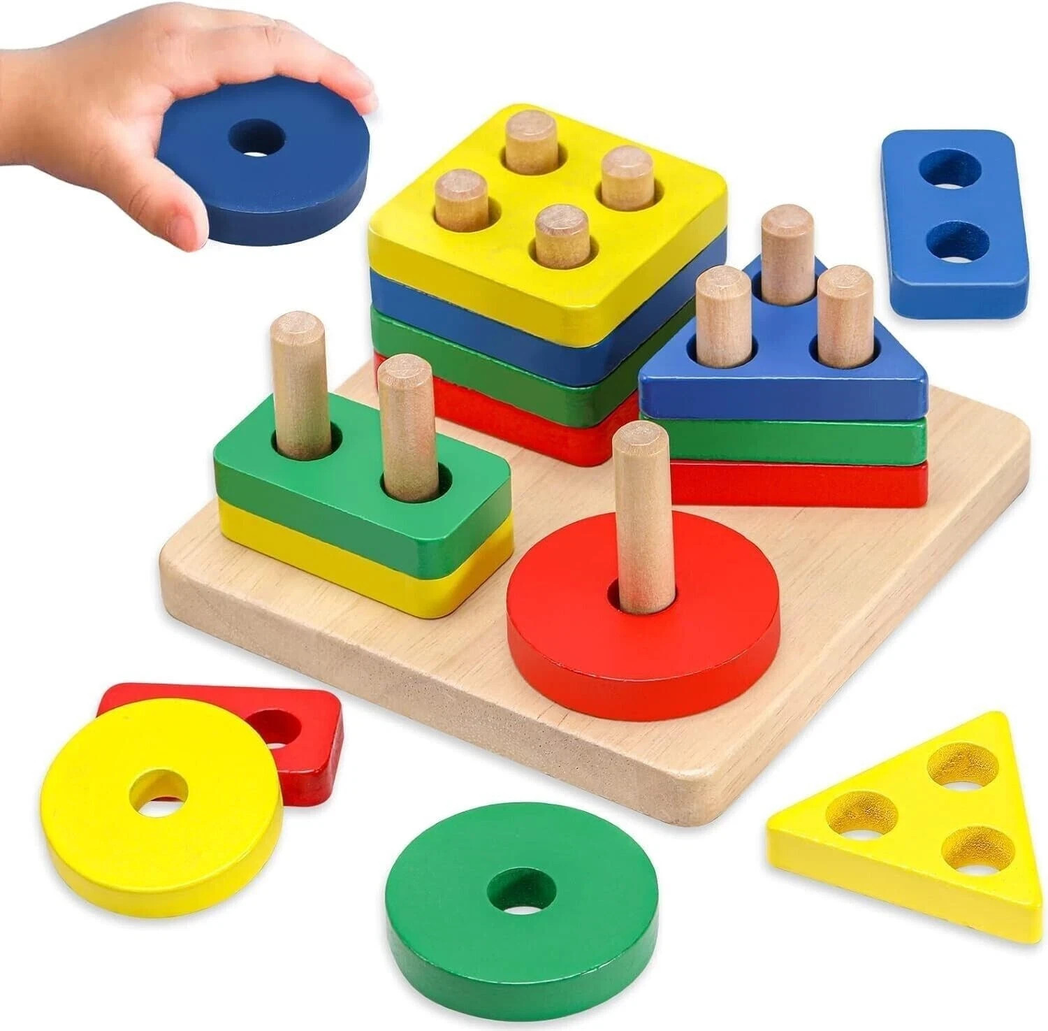 AZEN Montessori Toys for 1 2 3 Year Old Boys Girls, Sensory Toys for Toddlers 1-