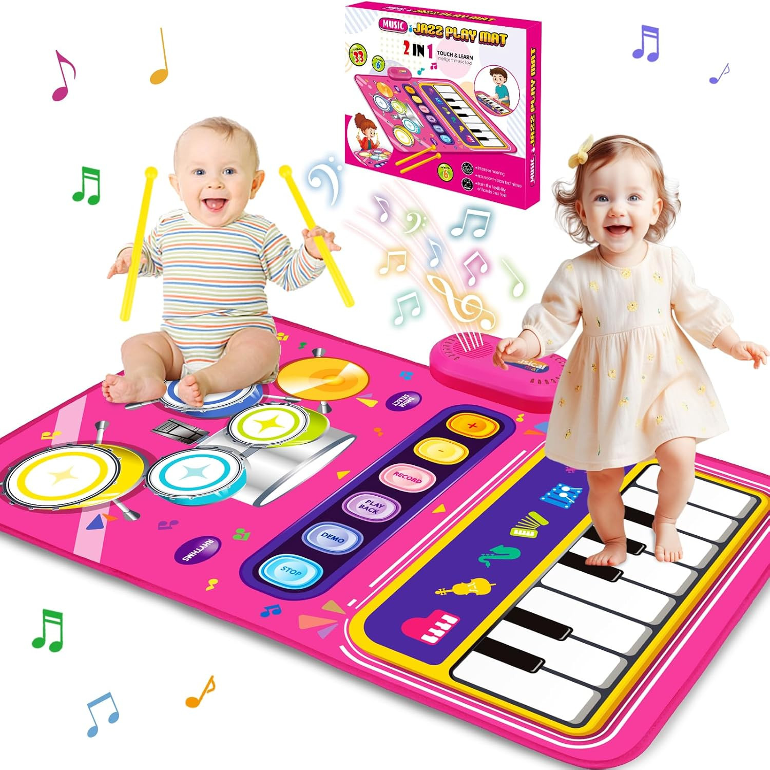 Toys for 1 Year Old Girl Gifts: Baby Pia Mat Toddler Toys Age 1-2 – 2 in 1 Pia D