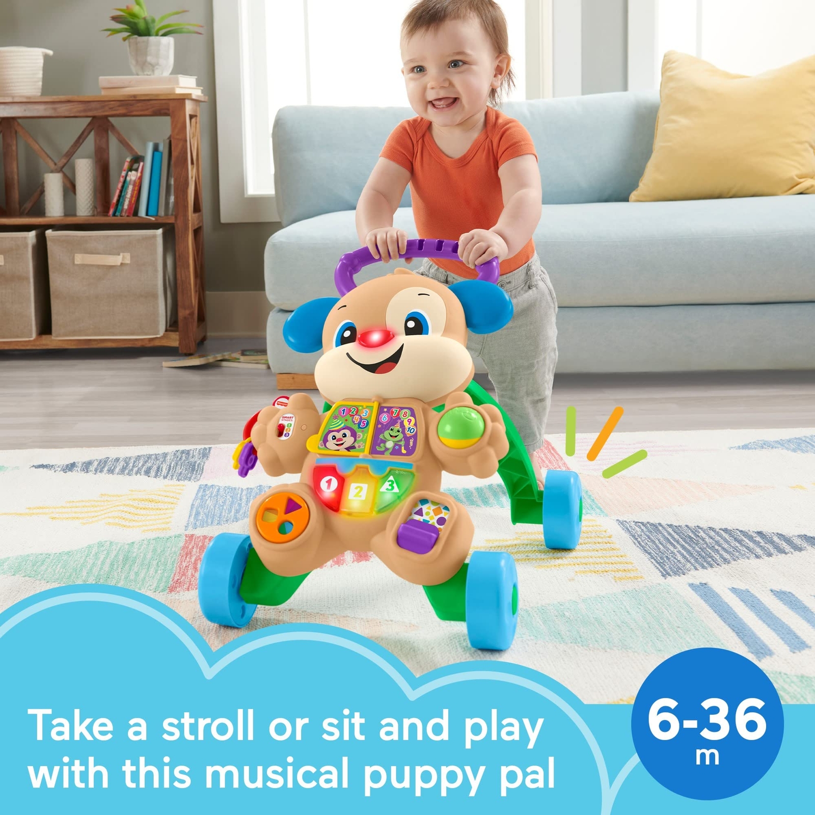 Multicolor Musical Electronic Learning Toy Walker for Infants and Toddlers