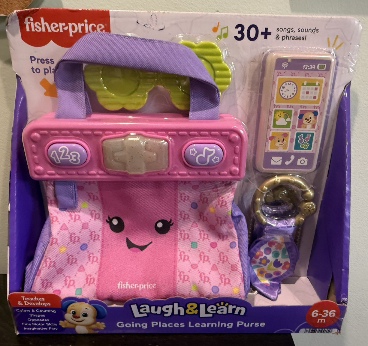 Fisher Price Purse Laugh And Learn Going Places Learning Purse 6-36 months