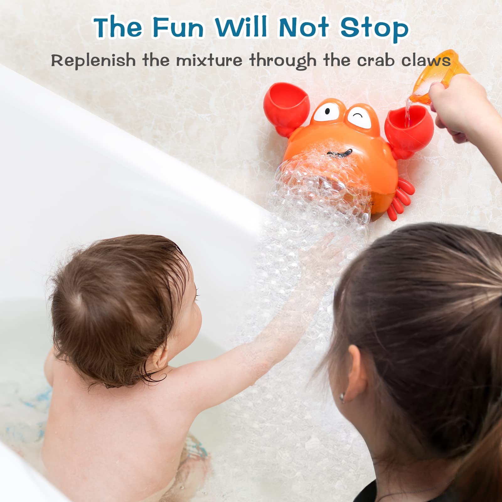 KINDIARY Bath Toy, Crab 8.4 inches (L) x 3.7 (W) x 6.3 (H)