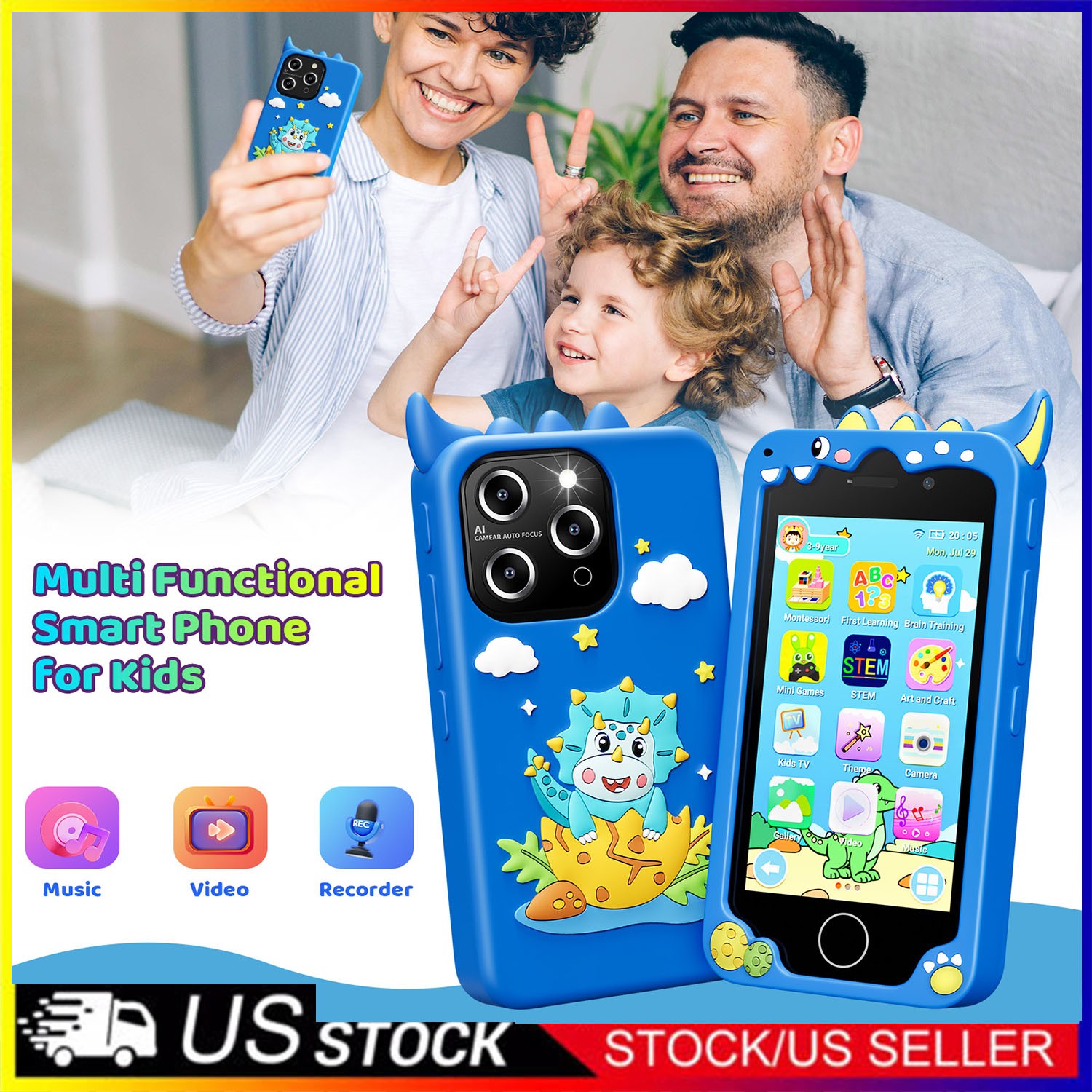 Kids Smart Phone for Boys Girls Smart Phone Learning Toy with Educational Games