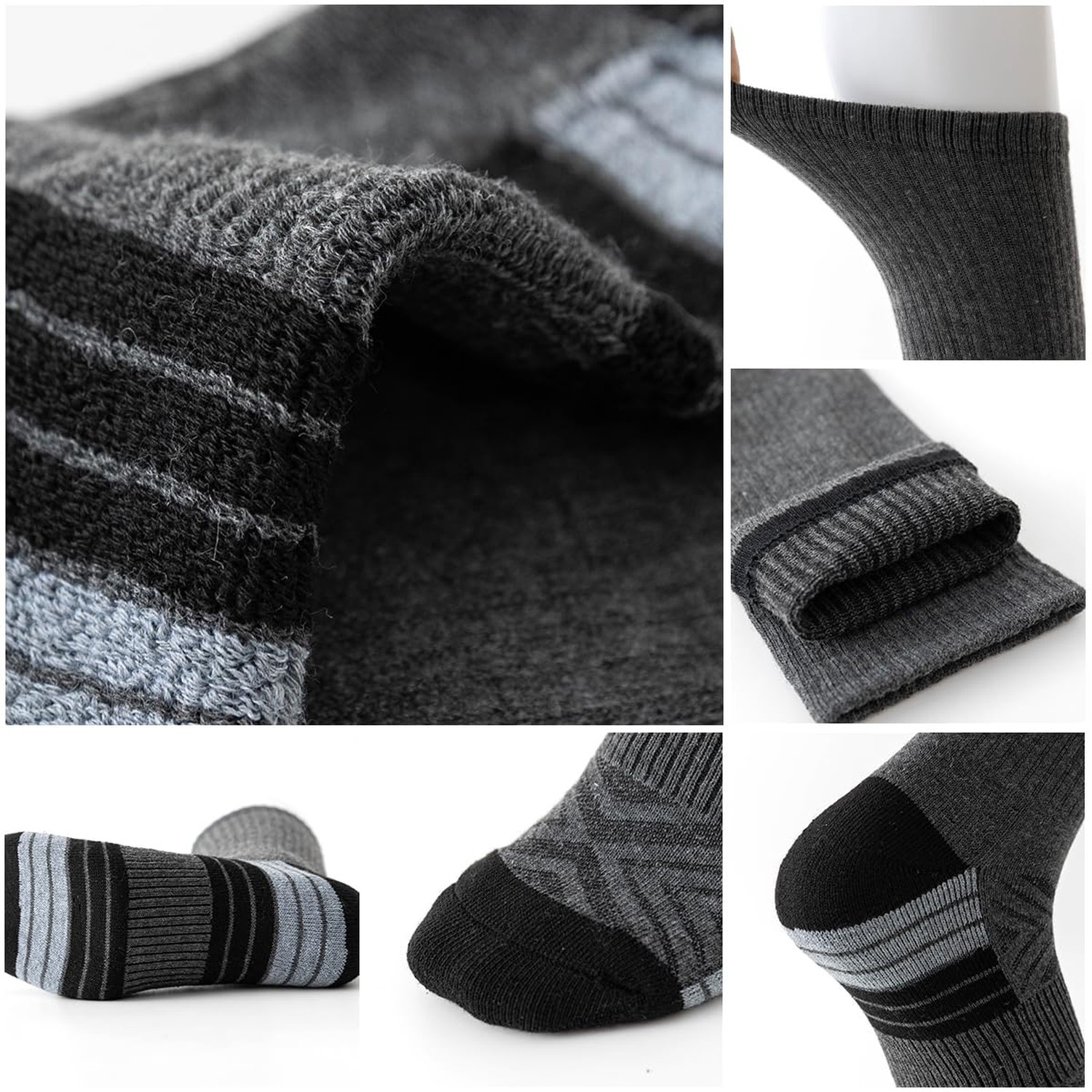 JOYNÉE 8 Pair Mens Thick Cushioned Athletic Crew Socks Breathable Moisture