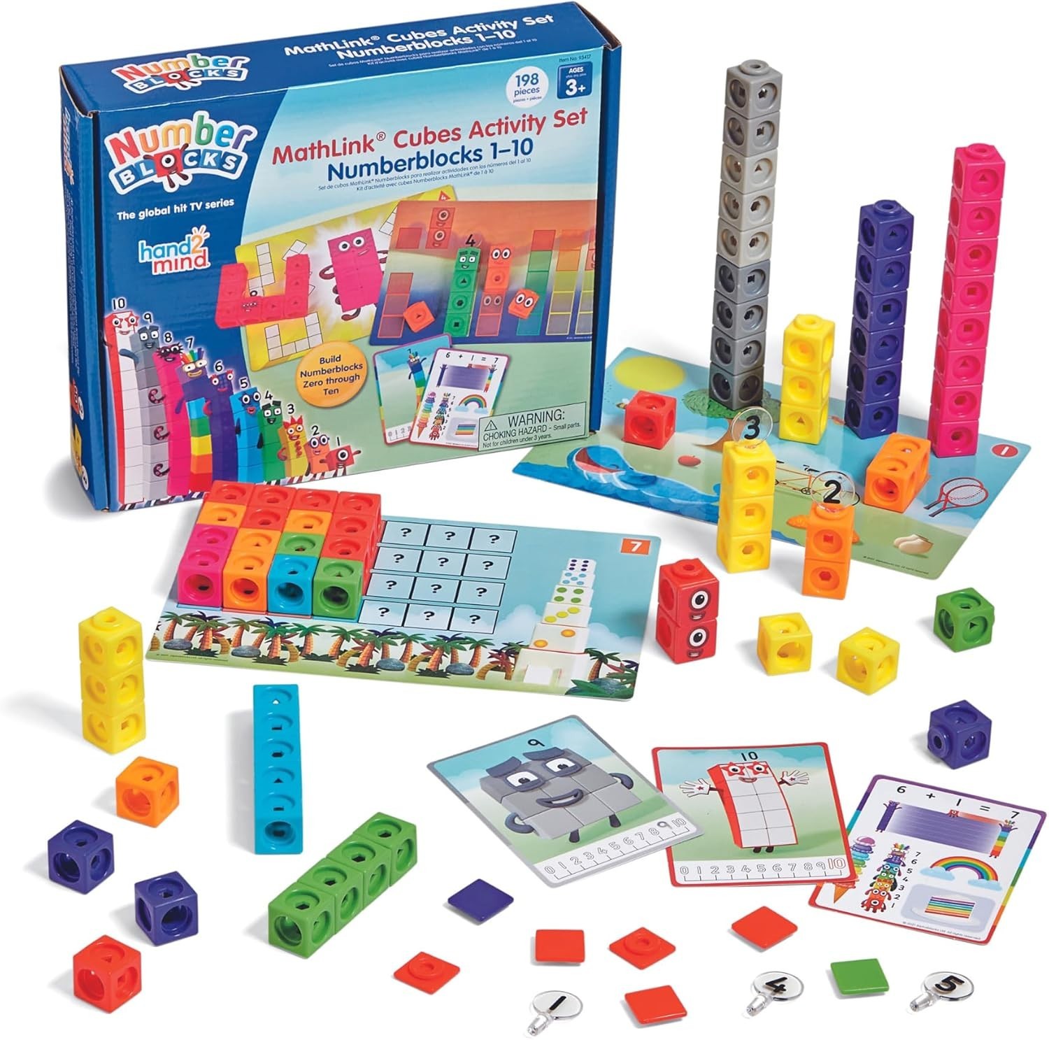 MathLink Cubes Numberblocks 1-10 Activity Set – Multicolored, 198 Pieces