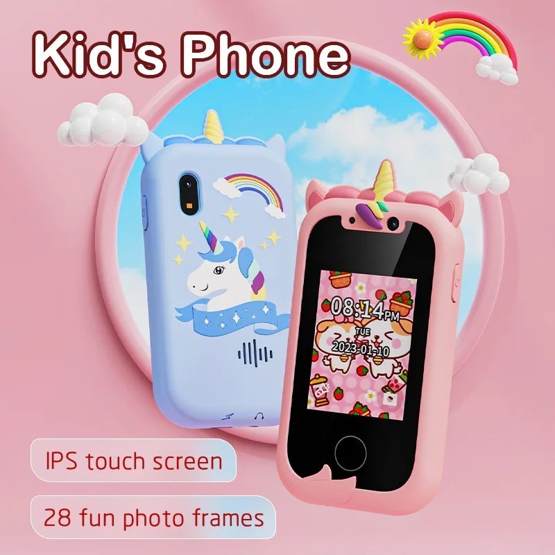 Kids Smart Phone Toys Unicorn Girls Ages 3-7 Dual Camera Toddler Children Phone