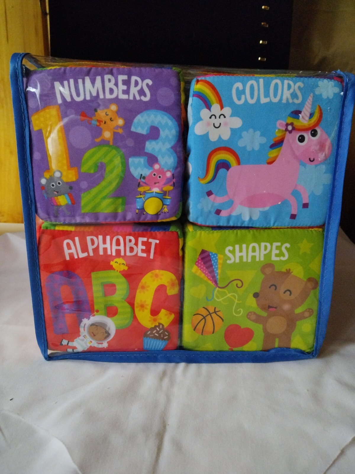 Kidsbooks Learning Fun 8 Soft Books Educational Bright Colors 6+ mths ~ NEW ~