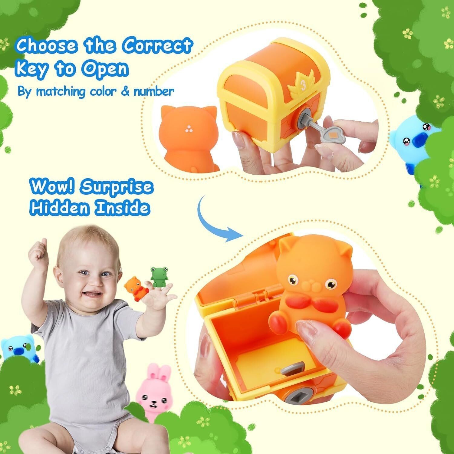 Fine Motor Skill Toys for Toddlers, 30 Pcs Farm Animals Toys