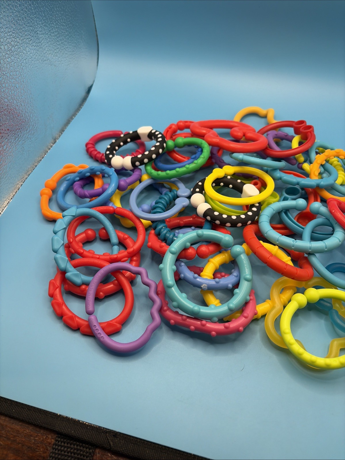 Baby Toy Links Rings Lot Sensory Teething Stroller Car Seat Mixed Brands Colors