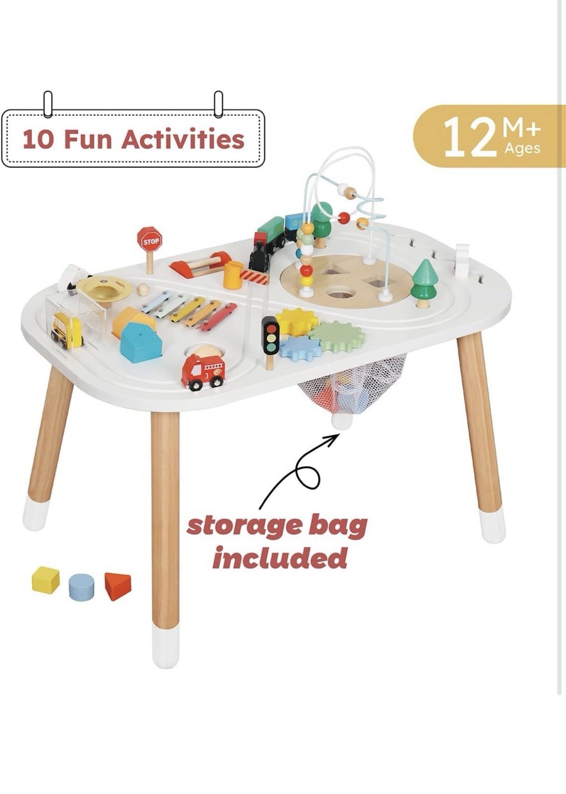 Montessori Wooden Activity Table for Toddlers 12 Months+ – New