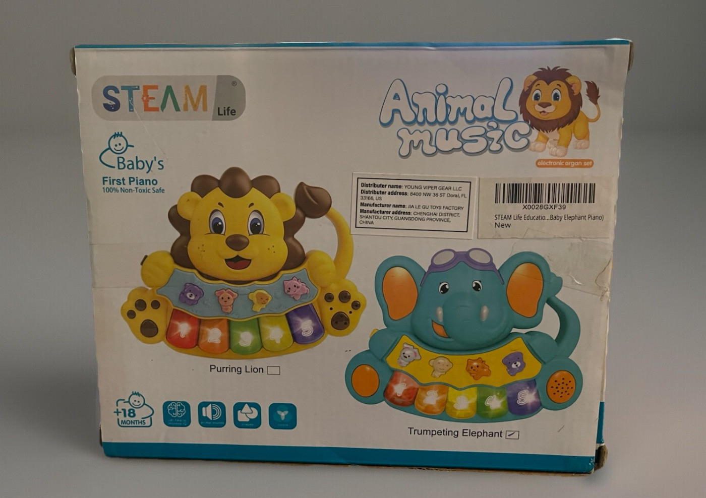 Baby piano; 18 Months + Stem Life Education Baby Elephant Piano