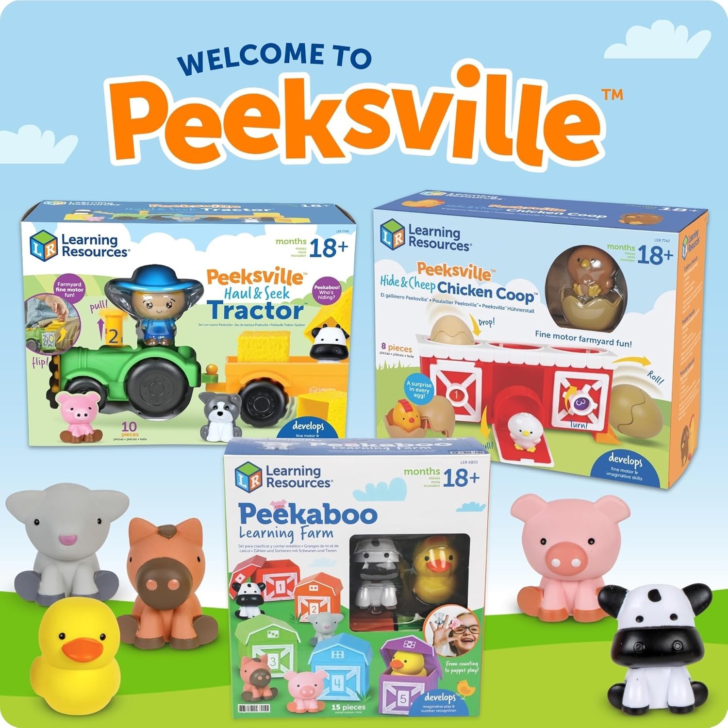Montessori Farm Animal Set: Counting & Sorting Fun for Toddlers, Ideal Gift