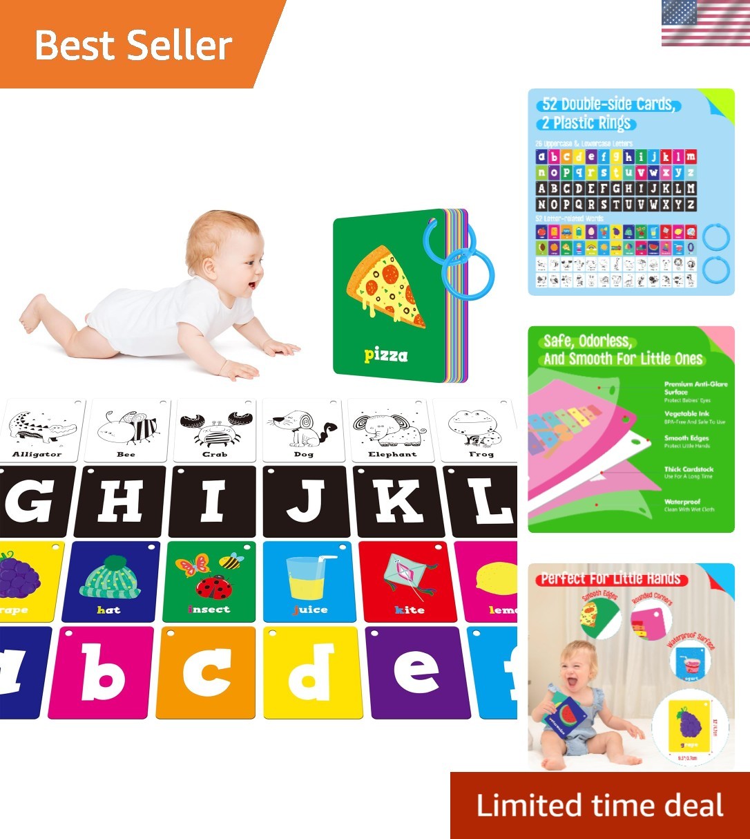 Educational 52 PCS Double-Sided Baby Flashcards – Black & White Visual Aids