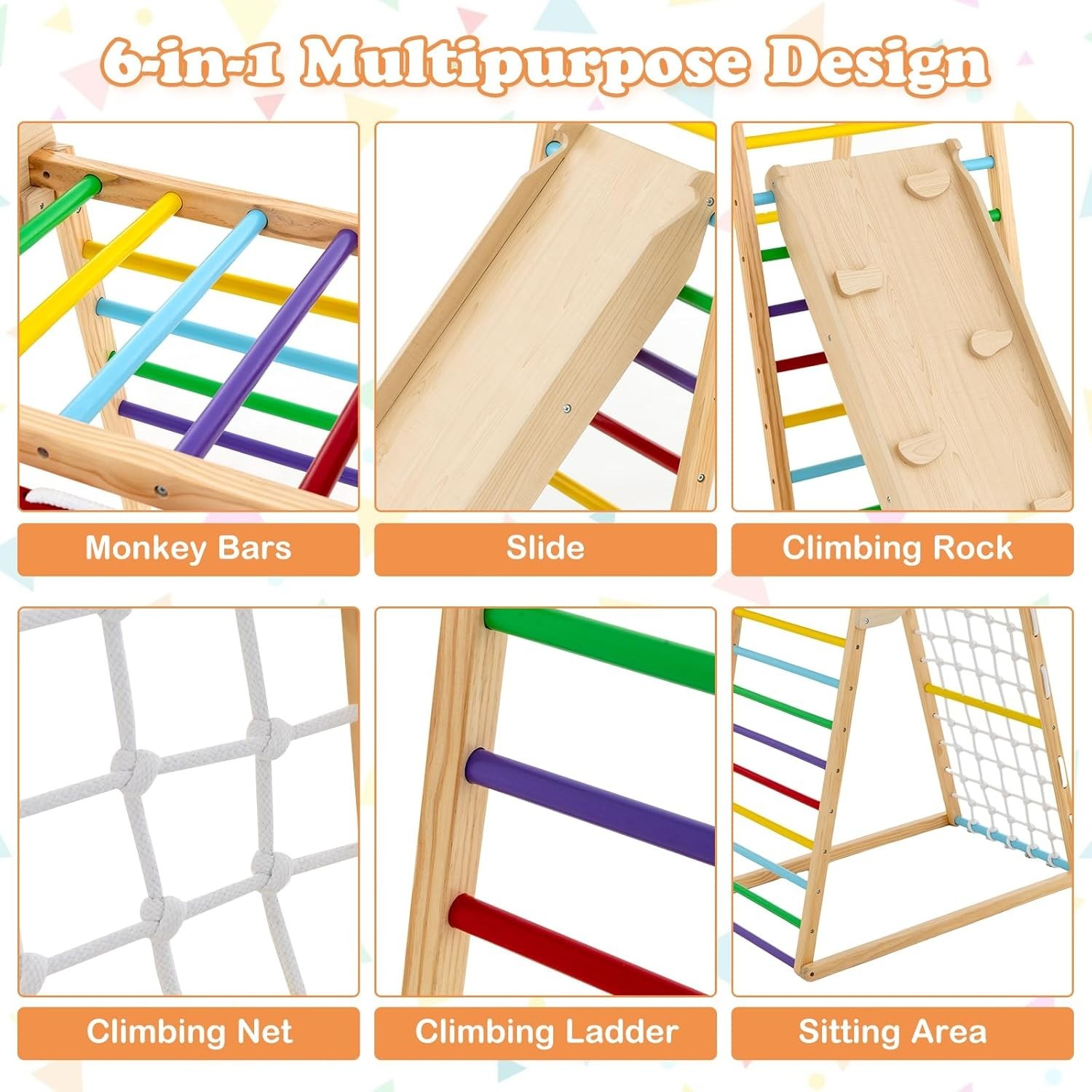 Montessori Climbing Gym for Toddlers 2-6