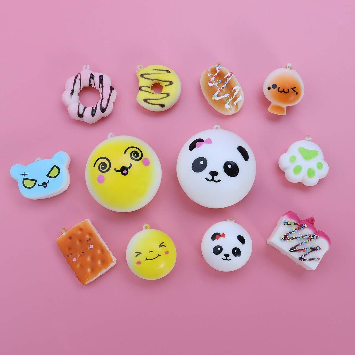 U.S Seller Mini Keychain Scented Squishy Cute Soft Slow rising Squishy Kid Toy