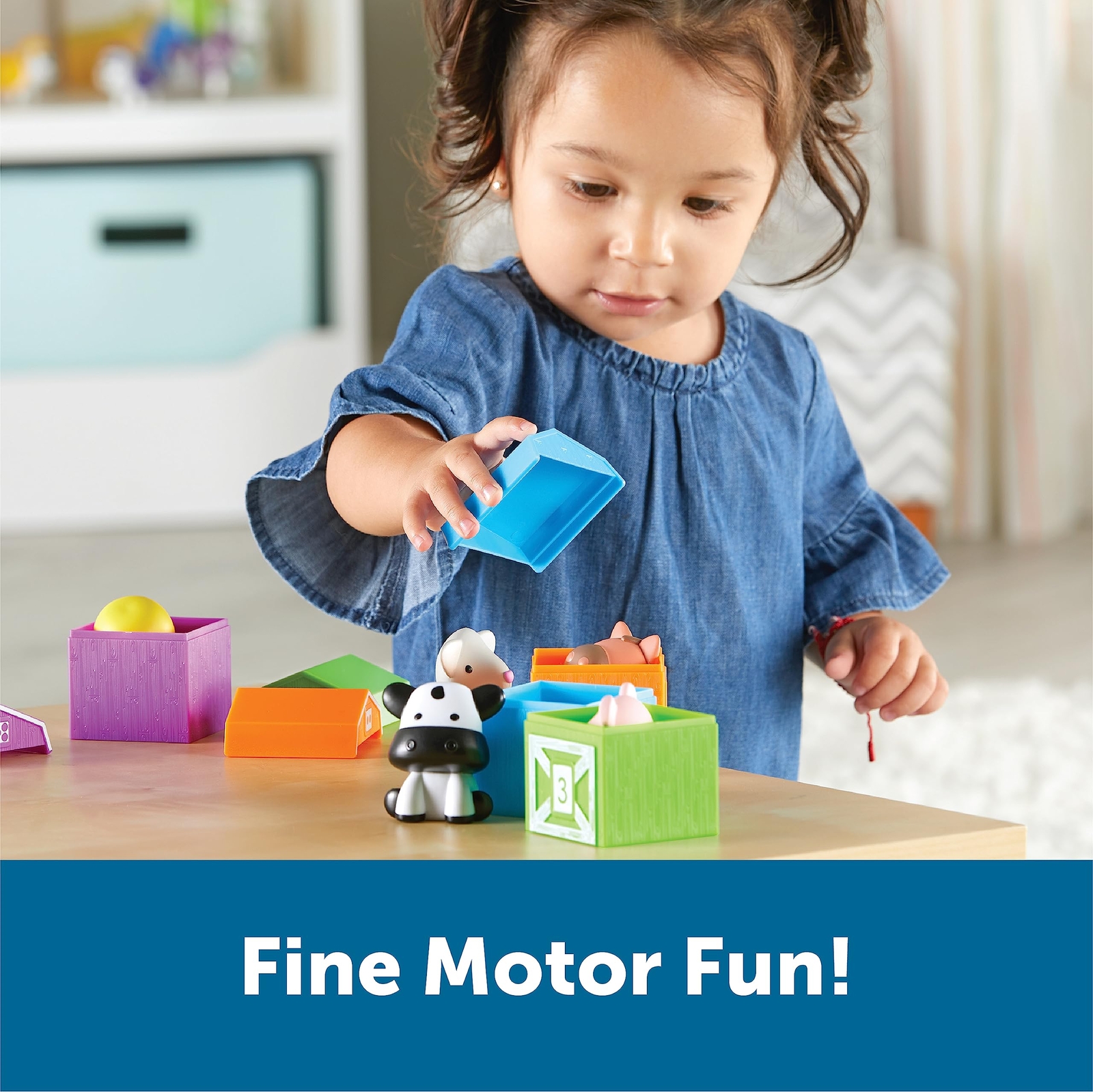 Learning Resources Peekaboo Learning Farm Animal Puppets Fine Motor Skills Toys