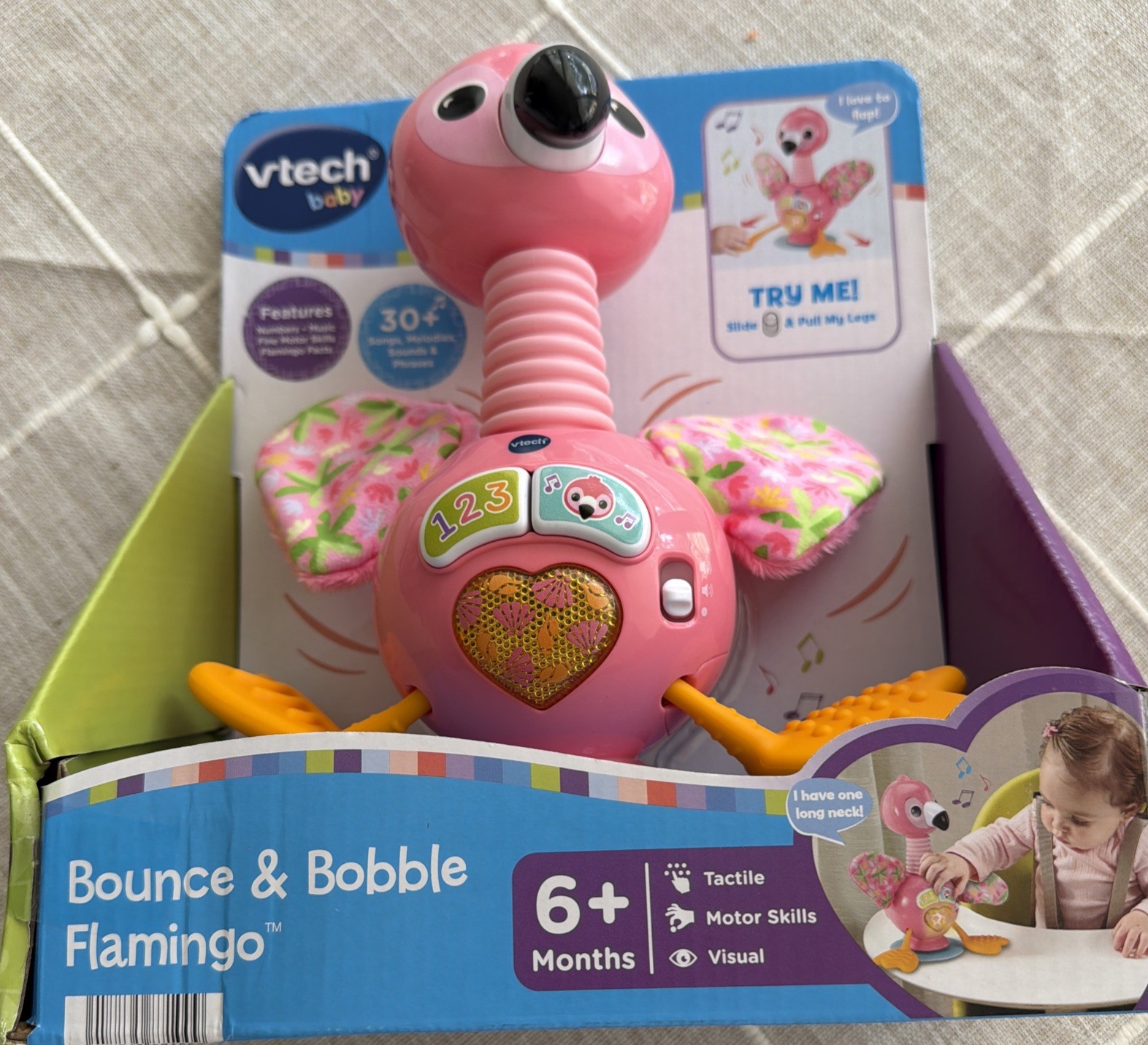 Baby Bounce and Bobble Flamingo Highchair and Stroller Toy Vtech