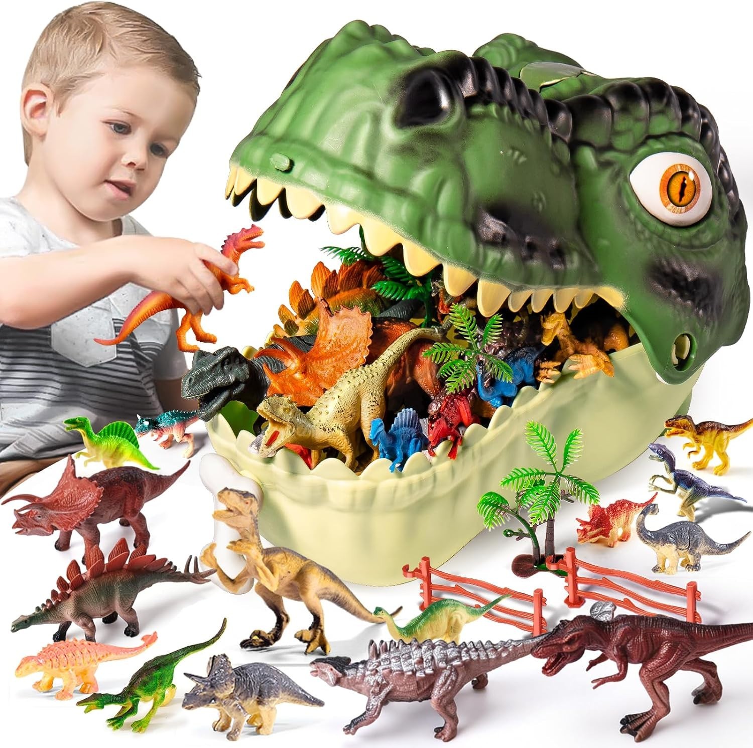 Imaginative Dinosaur Toy Set for Toddlers – 45 Realistic Figures & Accessories