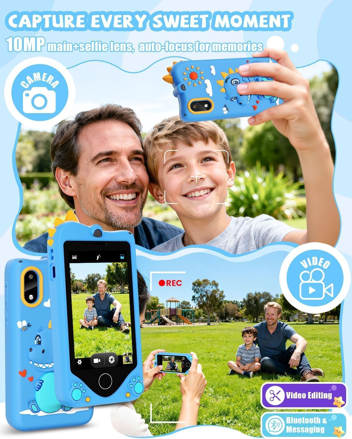 UNERVER Kids Smart Phone for Boy- Safest Phone for Kid & Teens, Talk & Text – Ki