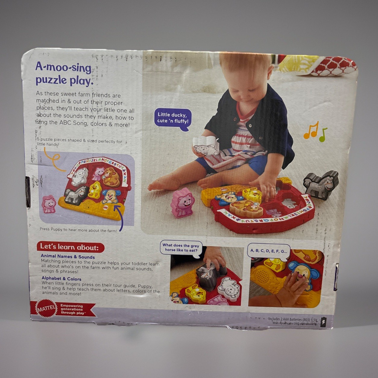 Fisher Price Laugh Learn Farm Animal Puzzle for Infants and Toddlers