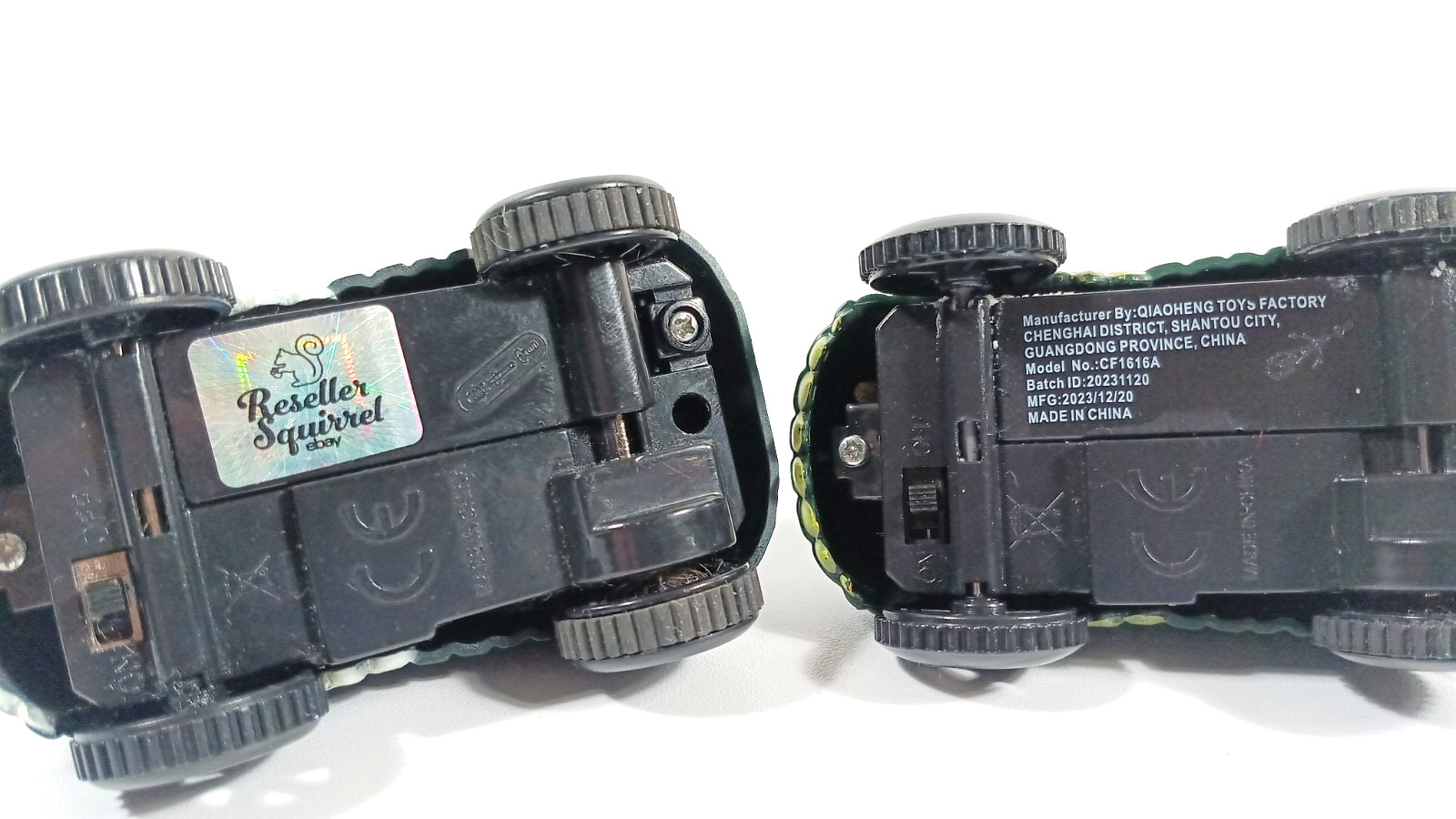 Dinosaur Head Monster Truck Toy Battery Powered Eyes Light Up 2 pack