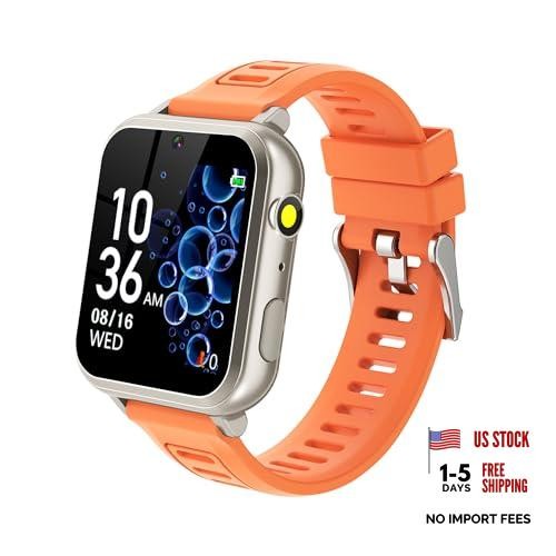 Smart Watch for Kids with 39 Puzzle Games HD Touch Screen Camera Video Orange