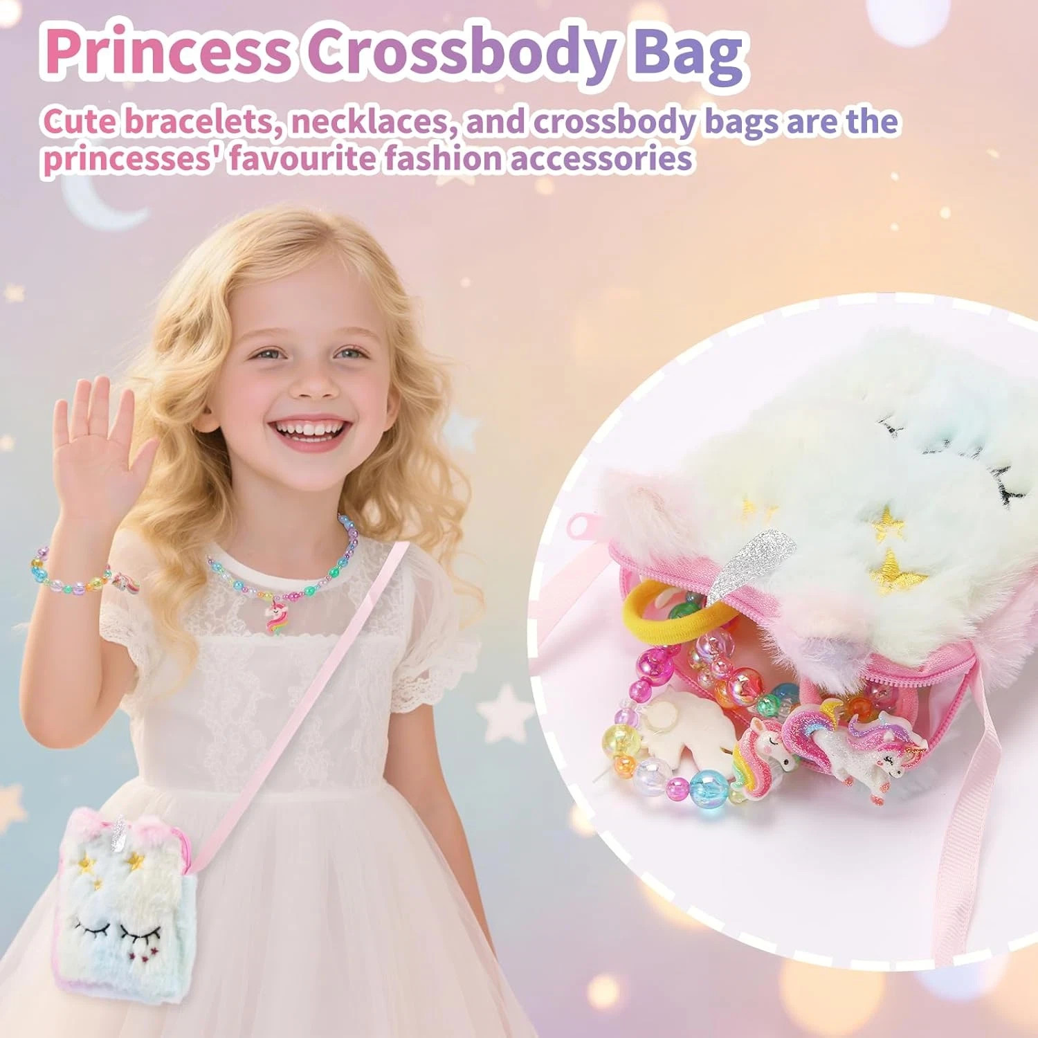 Unicorn Gifts for Girls Age 3 4 5 6 7 8 Years Old, Unicorn Toys for Girls with G