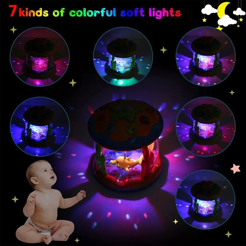 Random 1pc Kids Hand Drum Lighting Multi-functional Projection