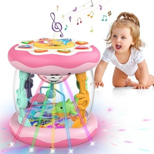Baby Girls Toys 0-6 Months, Ocean Rotating Projector Music Light Up Newborn…