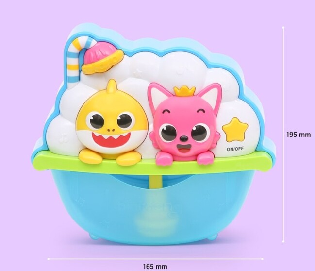 Pinkfong Baby Shark Melody Bubble Toy Bath Play For Baby Korean 3 Songs