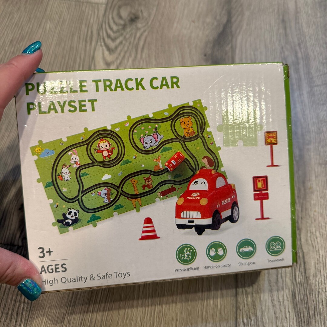 39 Jigsaw Puzzle Race Track Car Set Toys for Kids Boys Toddlers 3-5 4-6, Puzzle