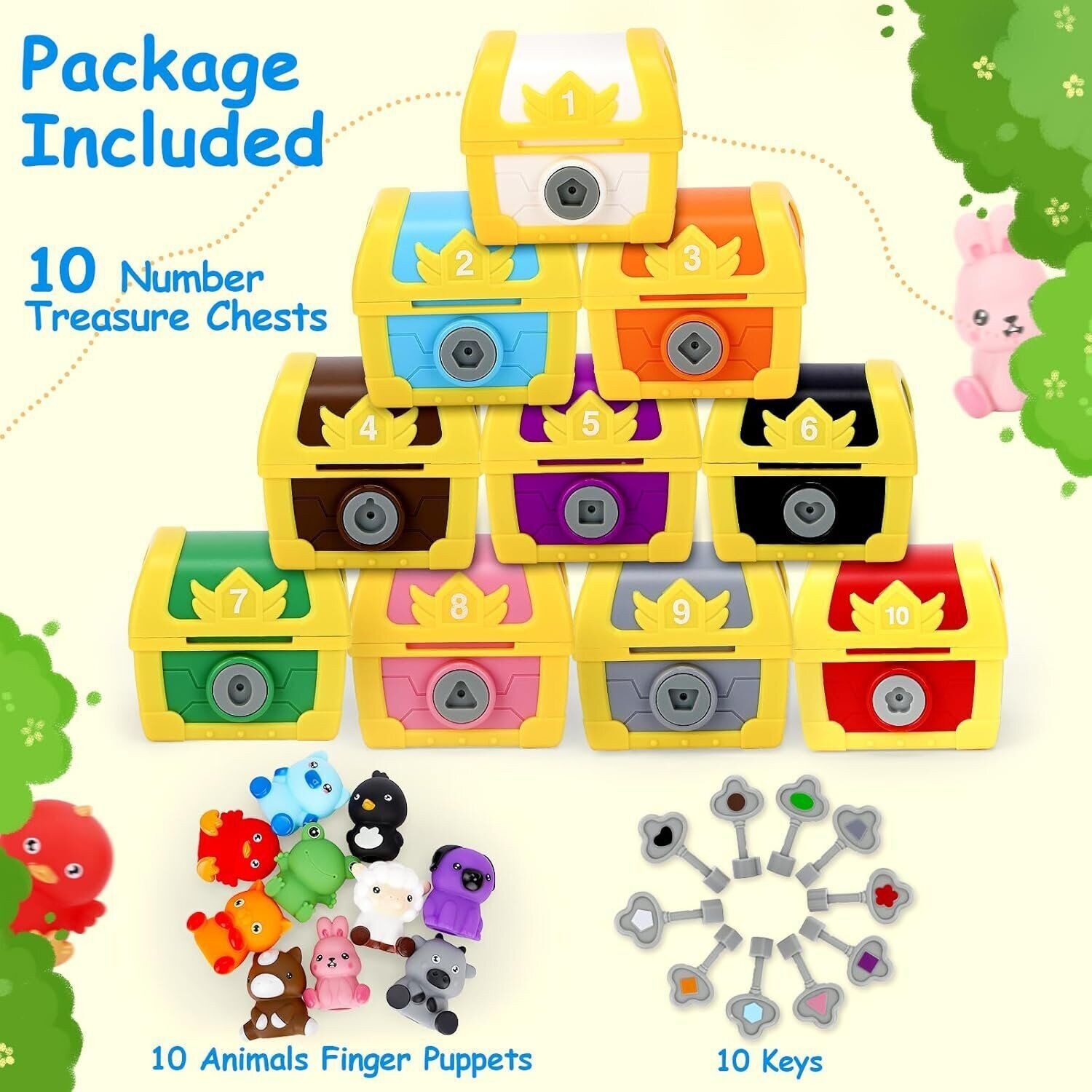 Fine Motor Skill Toys for Toddlers, 30 Pcs Farm Animals Toys