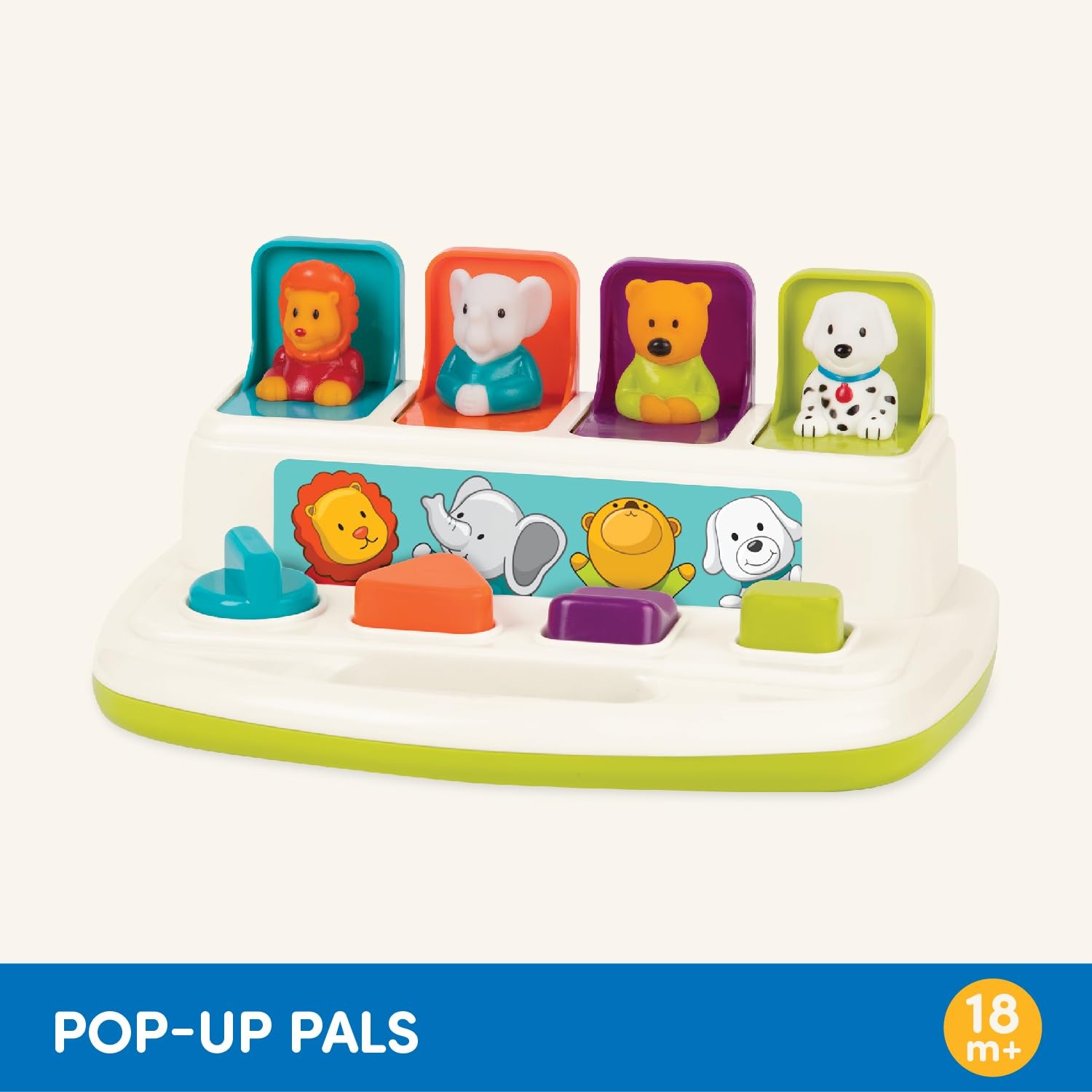 Battat – Cause-and-Effect Toy – Developmental with Buttons Medium, Multi