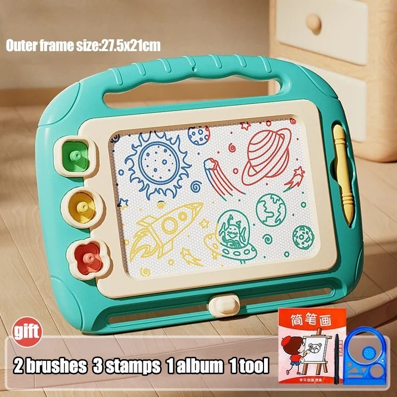 Kids Magnetic Drawing Board Cartoon Writing Pad Montessori Toy Erasable