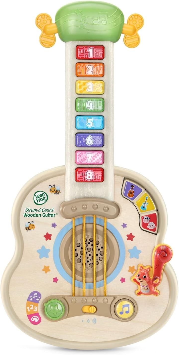 Musical Toys For Kids Wooden Guitar Strum and Count Girls Boys Toddlers LeapFrog