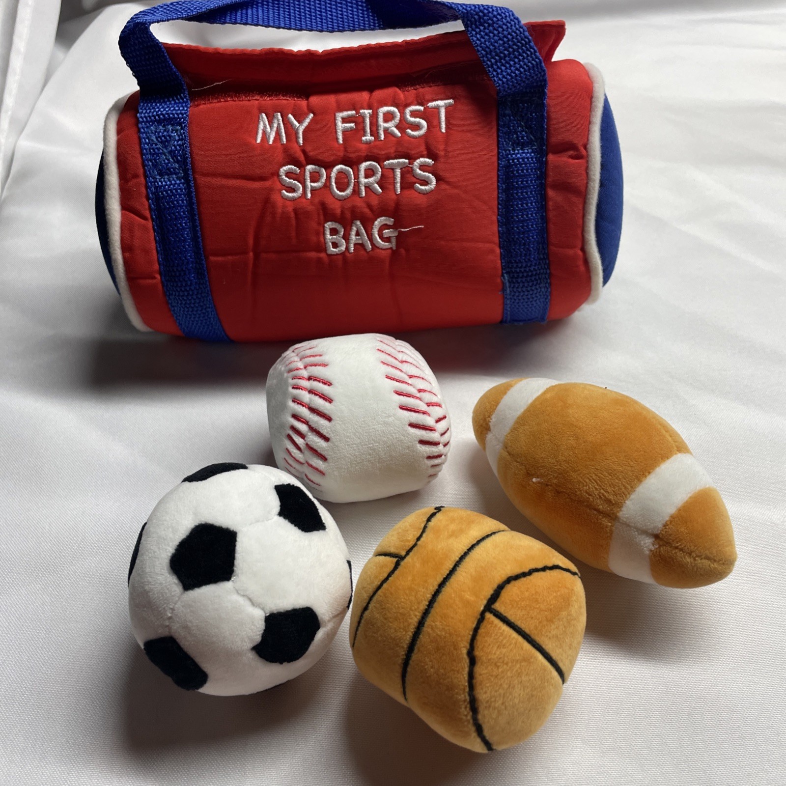 Baby Toys , My First Sports Bag Plush Toy – 4 Sensory Balls Soft Touch