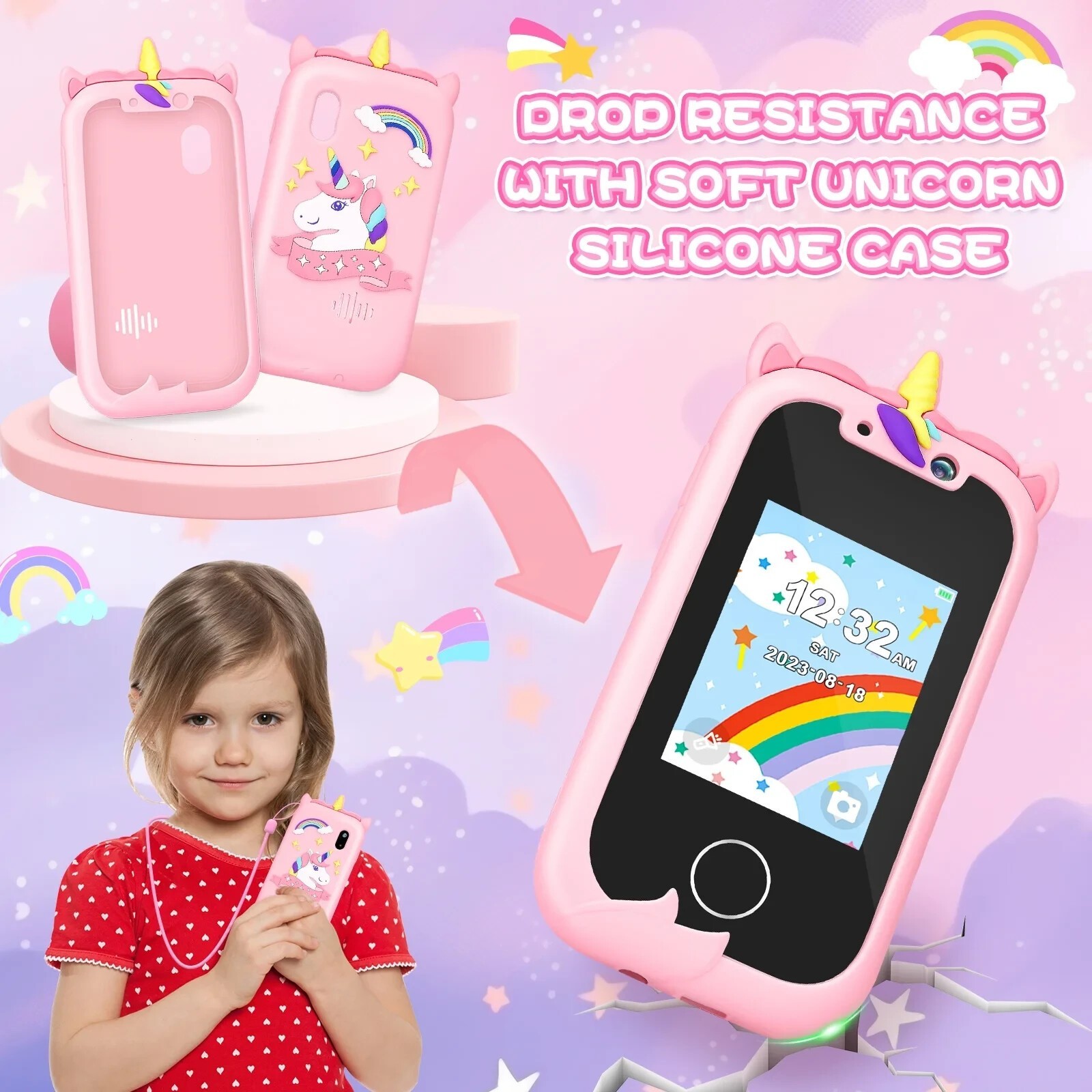 Kids Smart Phone Toys for Girls with Dual Camera – Toddler Phone Children’s gift