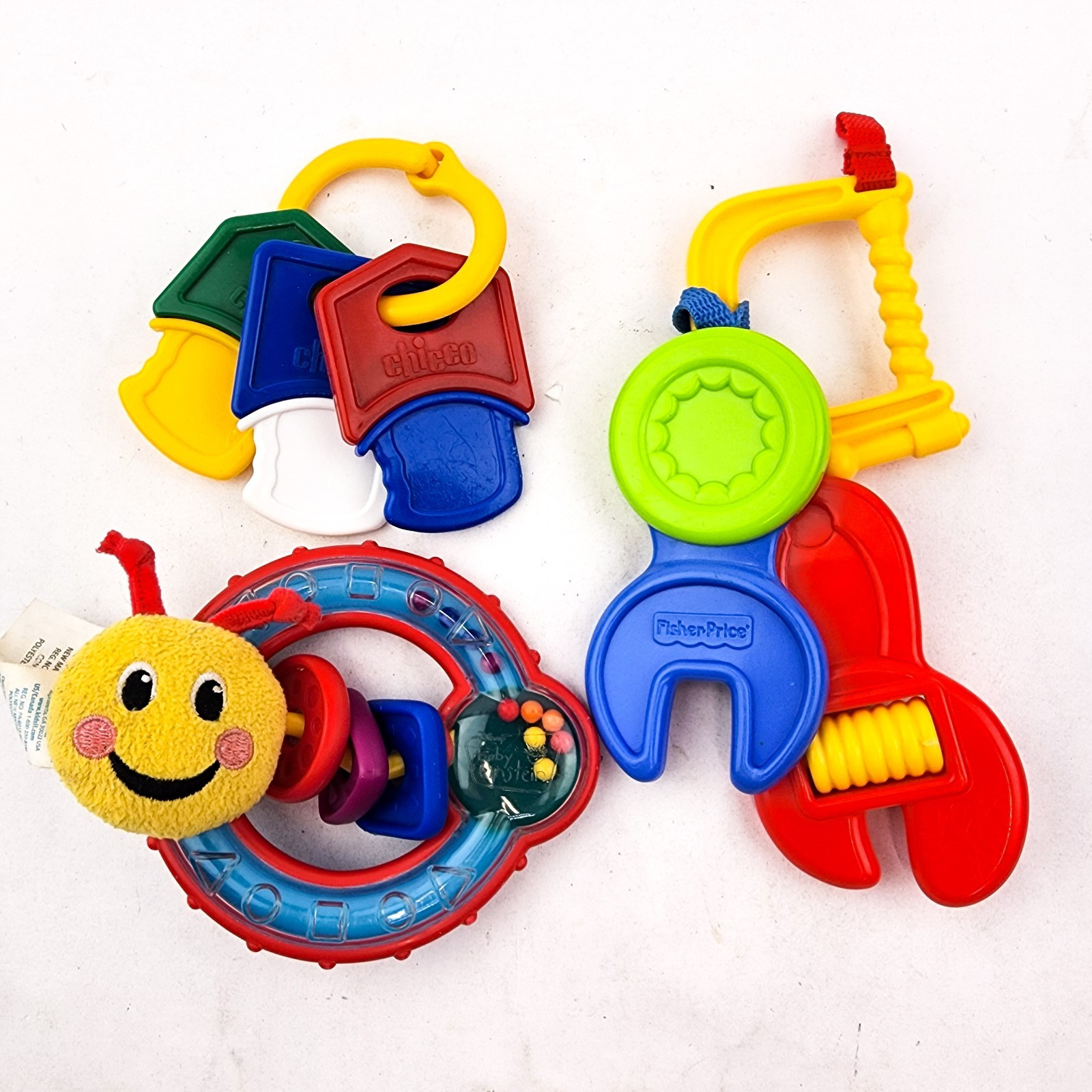 Baby Toys Rattle Rattles Teething Teether Mixed lot Chicco Eistein Fisher Price