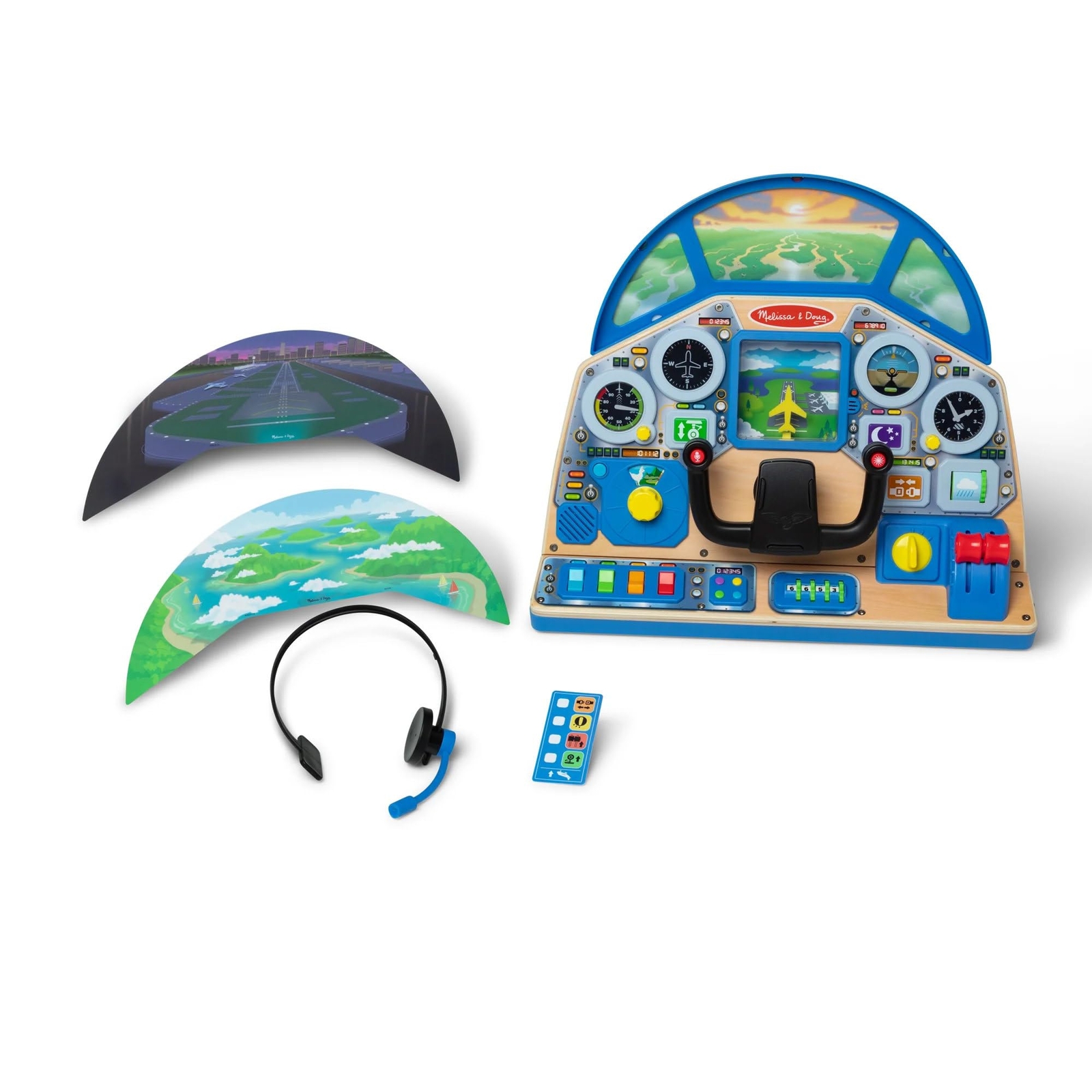 Melissa & Doug Pilot Dashboard Includes Play Headset Lights and Sounds New Toy