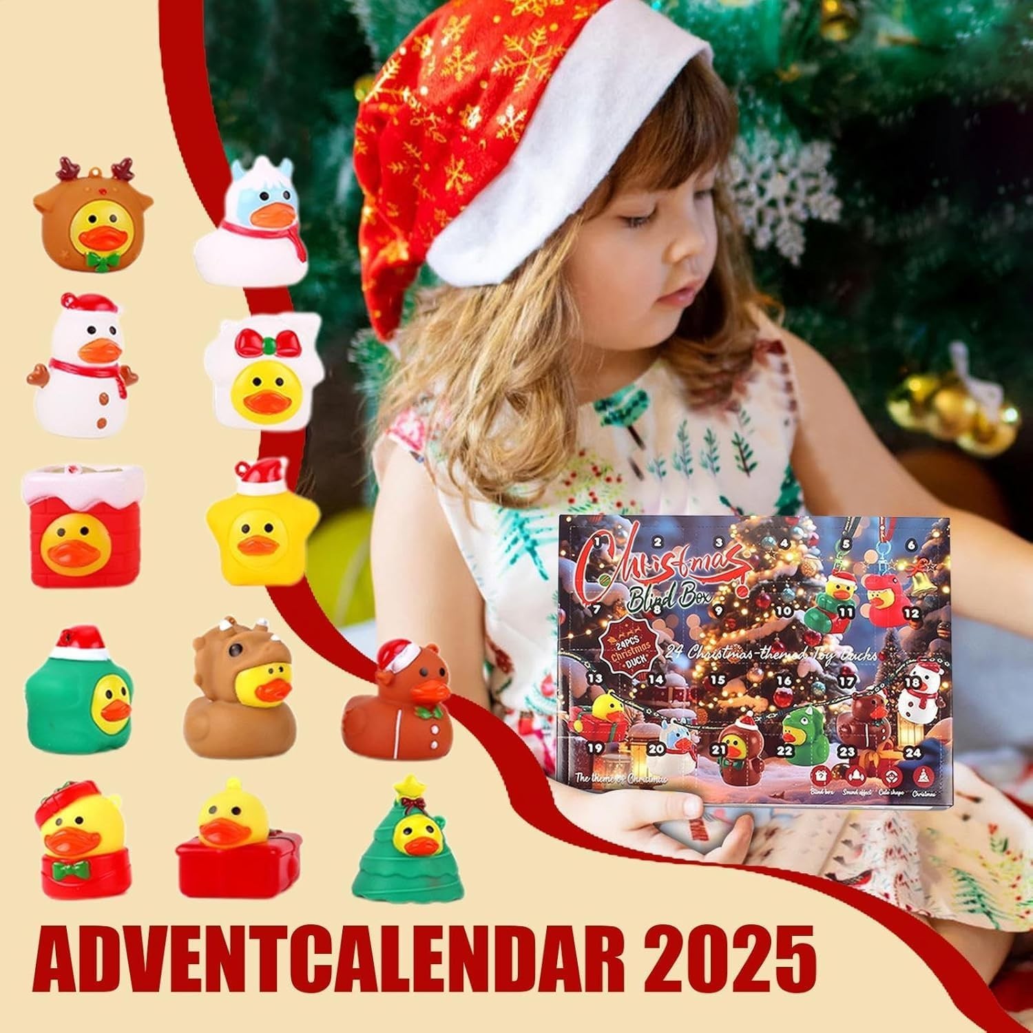 2025 Advent Calendar Rubber Ducks 24 Days of Surprises Gift for Kids Boys Gir…