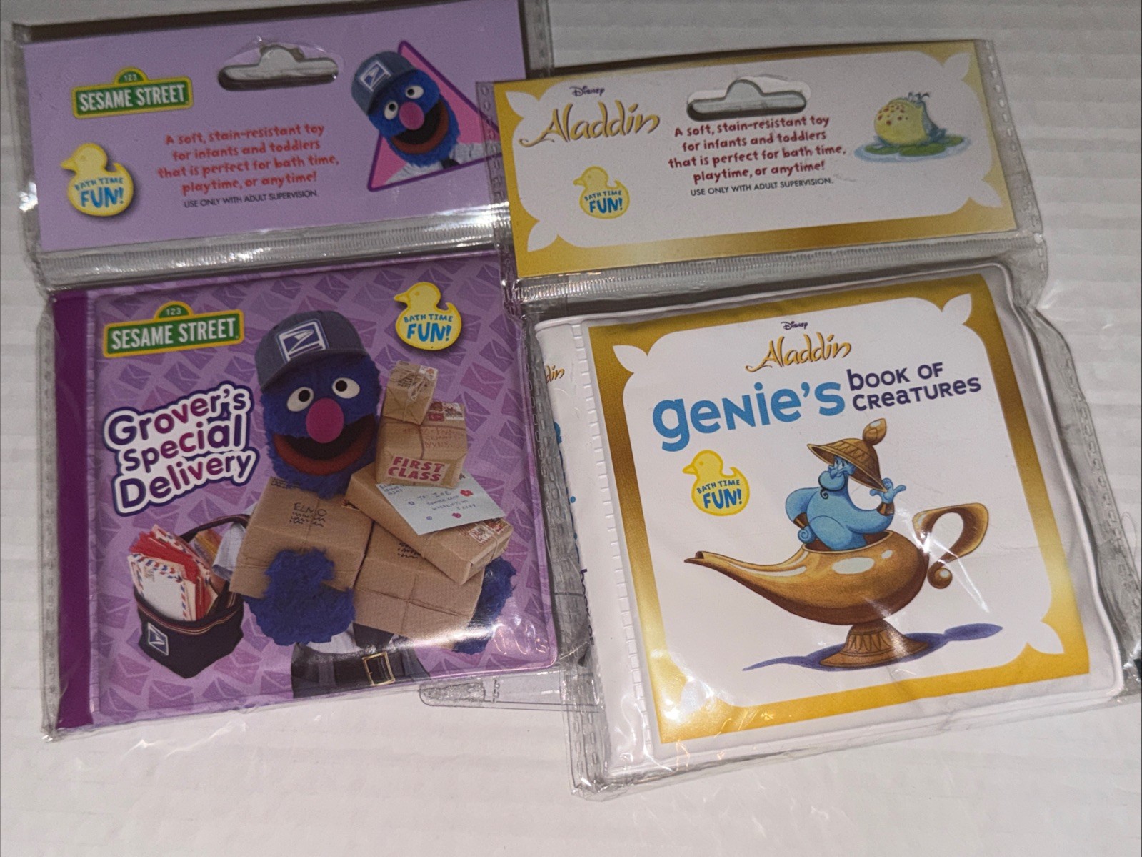Sesame Street Bath Soft Infant Kid Educational Book Sesame Street & Aladdin