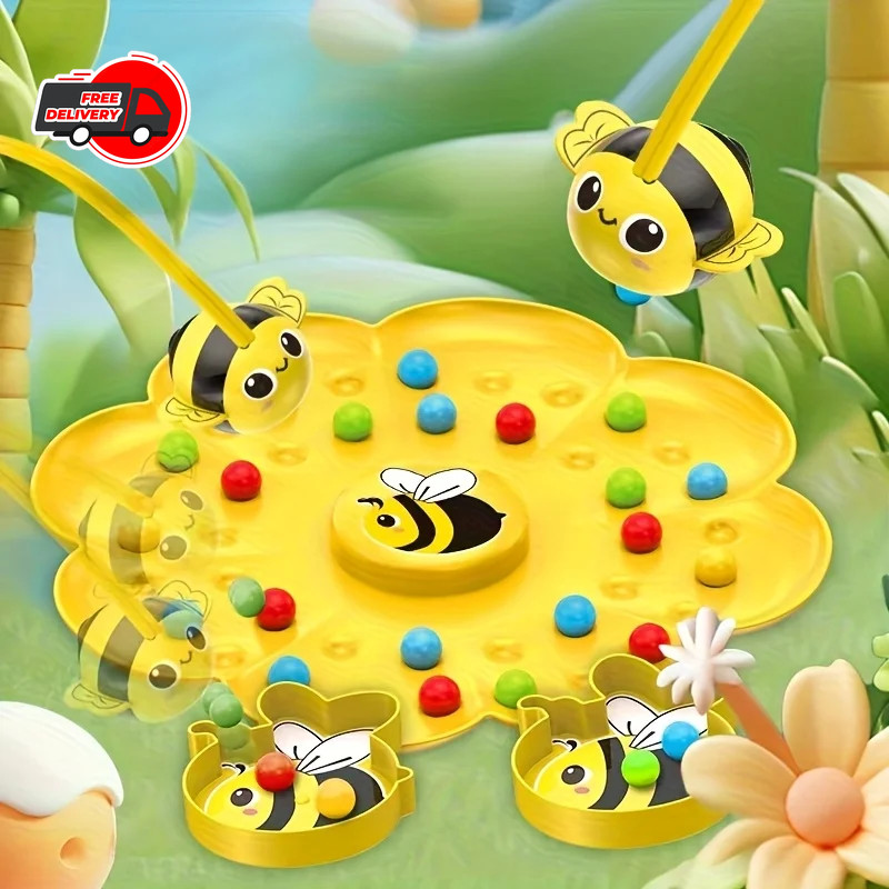 Little Bumblebee Board Game Puzzle Fishing Toys Kids Family Interactive Gift
