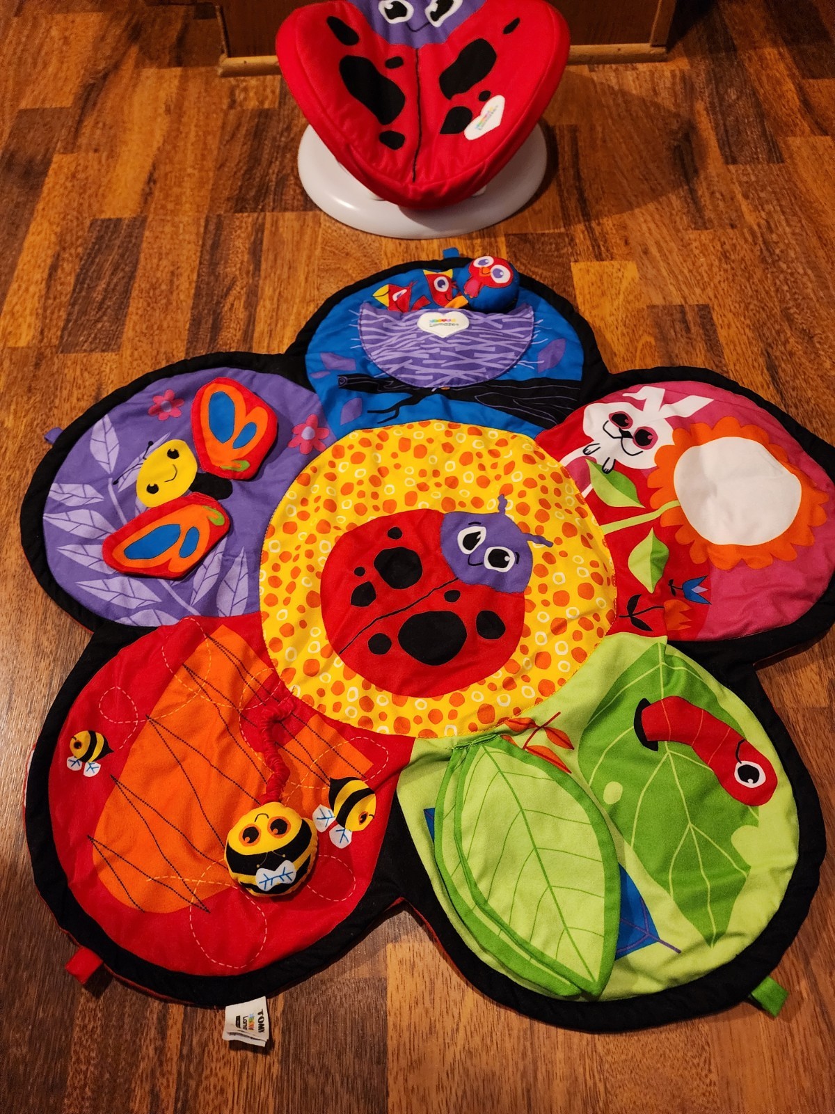 Lamaze Baby Tummy Time Spinner Toy Story Playmat & Ergo Pouch Size 000 Used