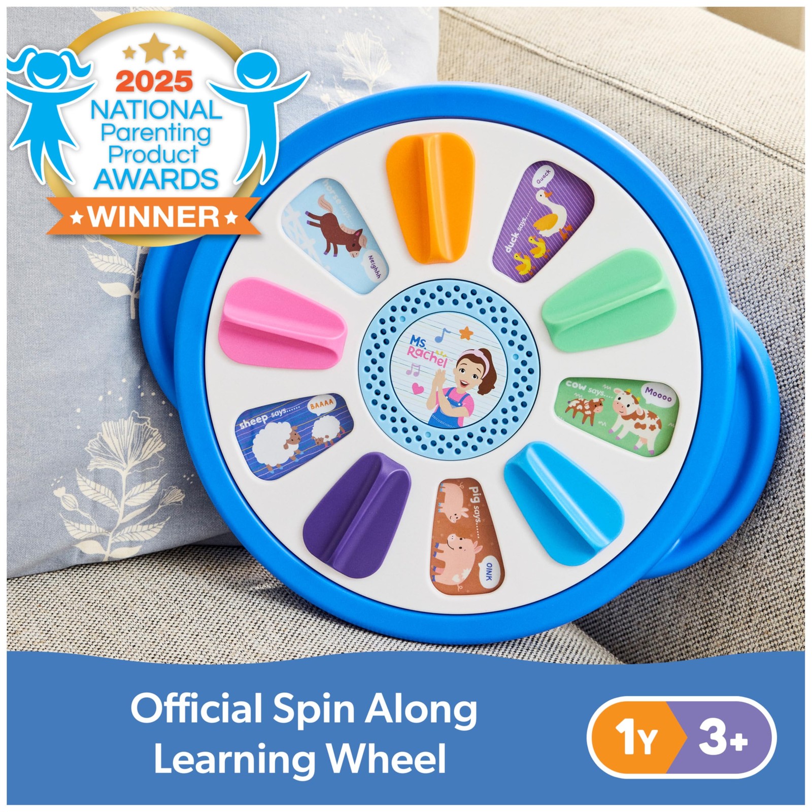 Official Spin Along Learning Wheel with 3 Learning Play Modes, Educational To…