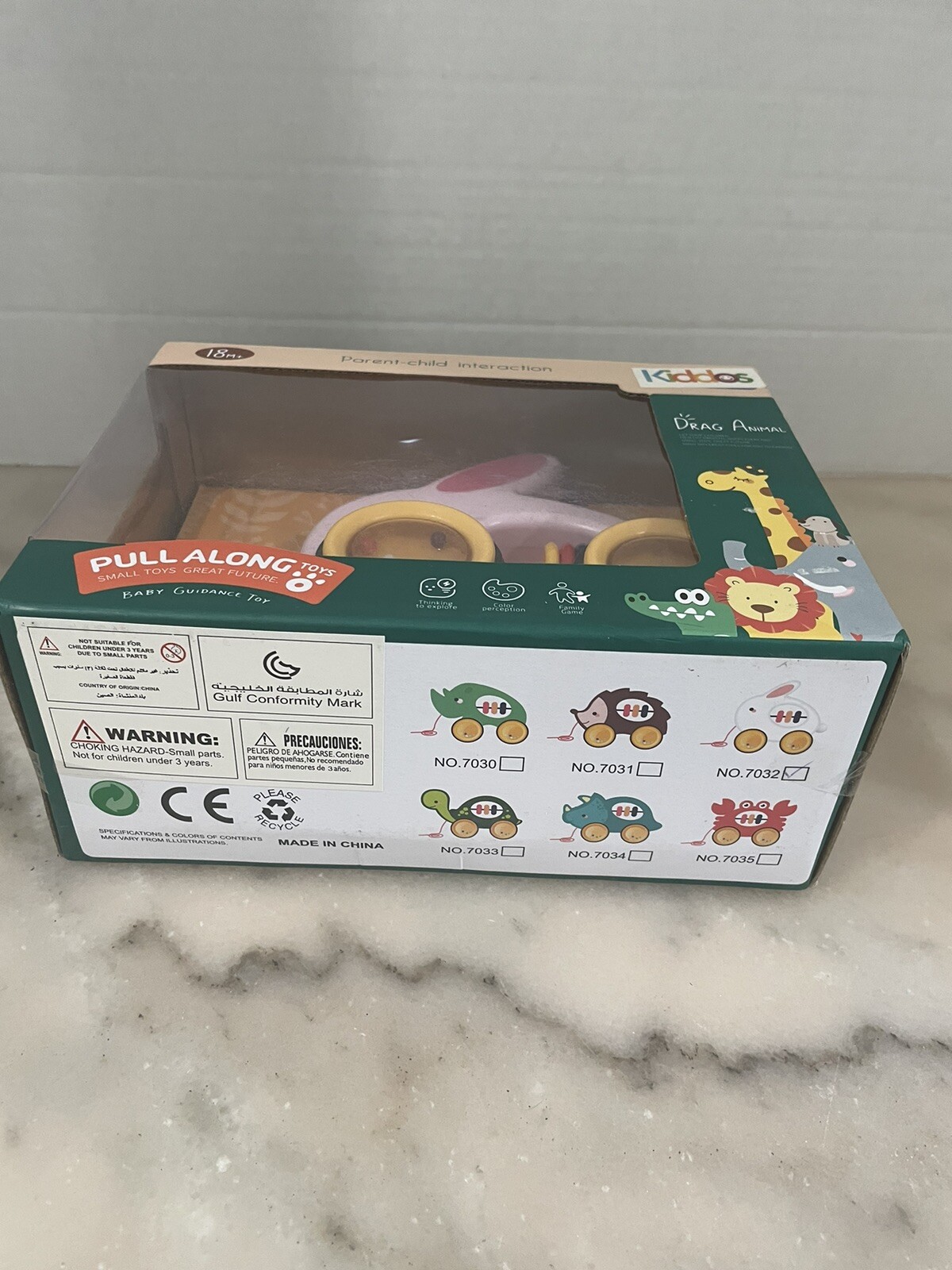 KIDDOS Pull Along Rolling Animal Toy- 18 Months and Up Push & Pull Toys Rabbit