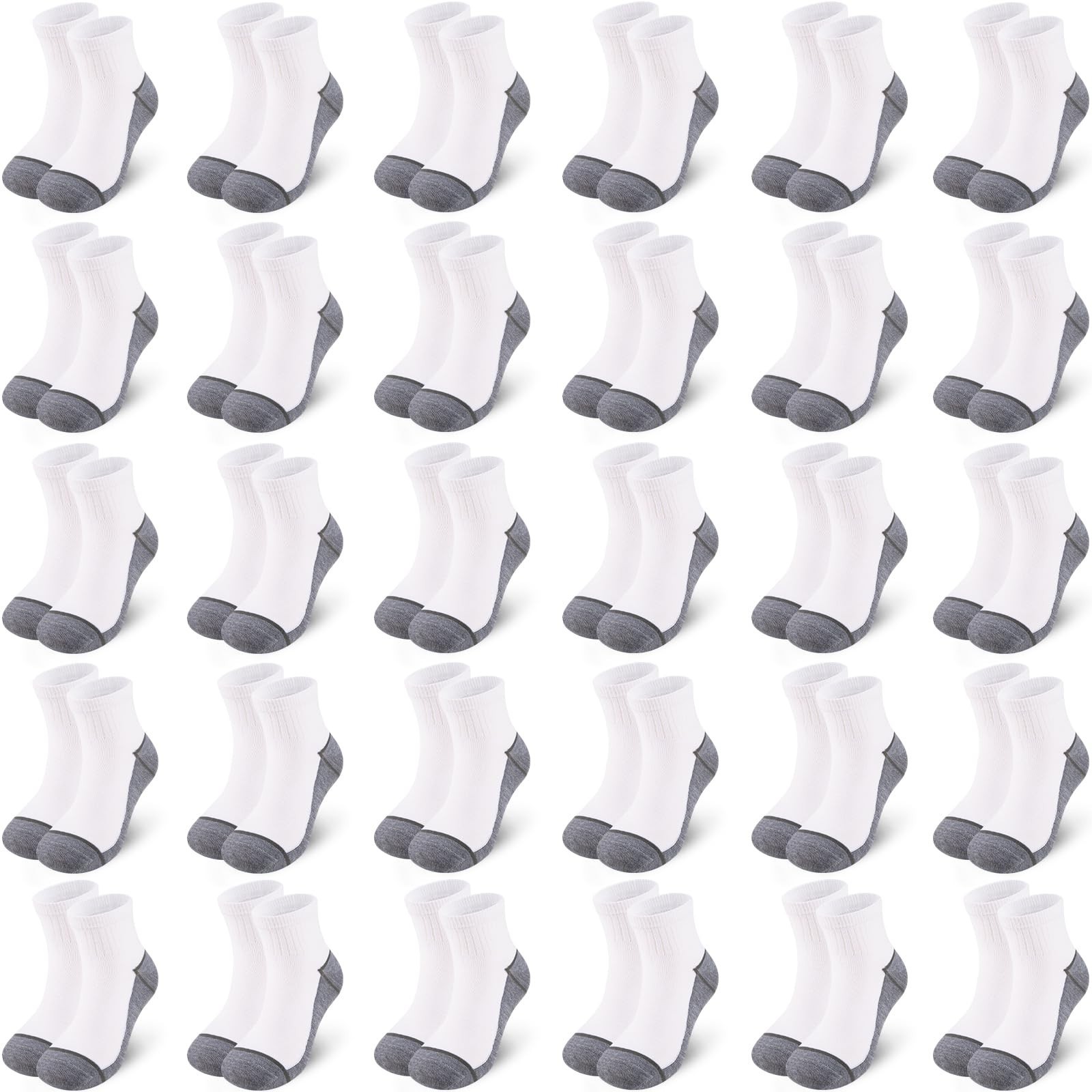 30 Pairs Ankle Socks For Little Boys 4-12 Years Old | Thin, Breathable Athlet…