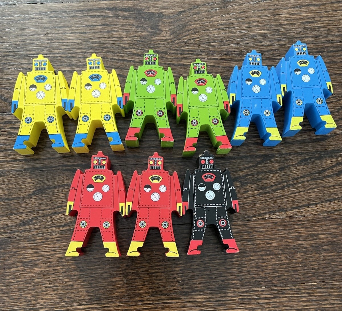 Colorful Wooden Stacking Robots Set for Creative Balancing Fun Age 3+