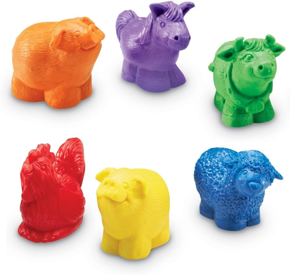 Multi-Color Jumbo Farm Counters – 30 Piece Educational Toy for Imaginative Play