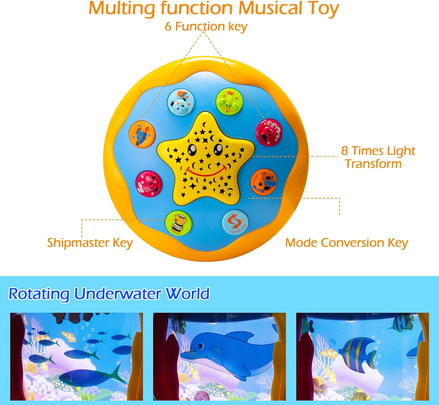 Baby Toys 6 to 12 Months Musical Light up Tummy Time Infant Toys 3-6 7 8 9 12-18