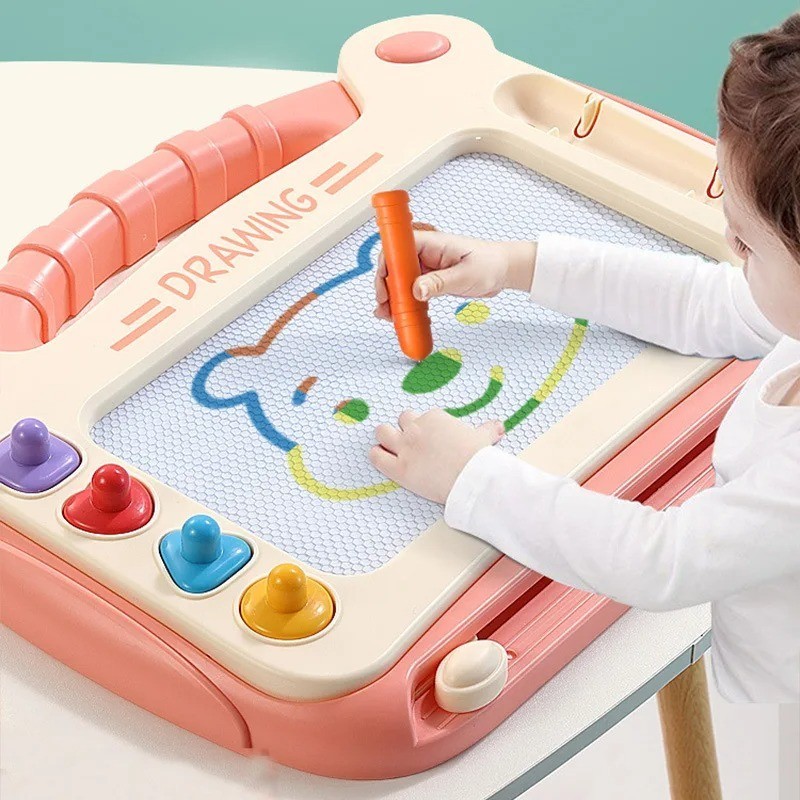 Kids Magnetic Drawing Board Cartoon Writing Pad Montessori Toy Erasable