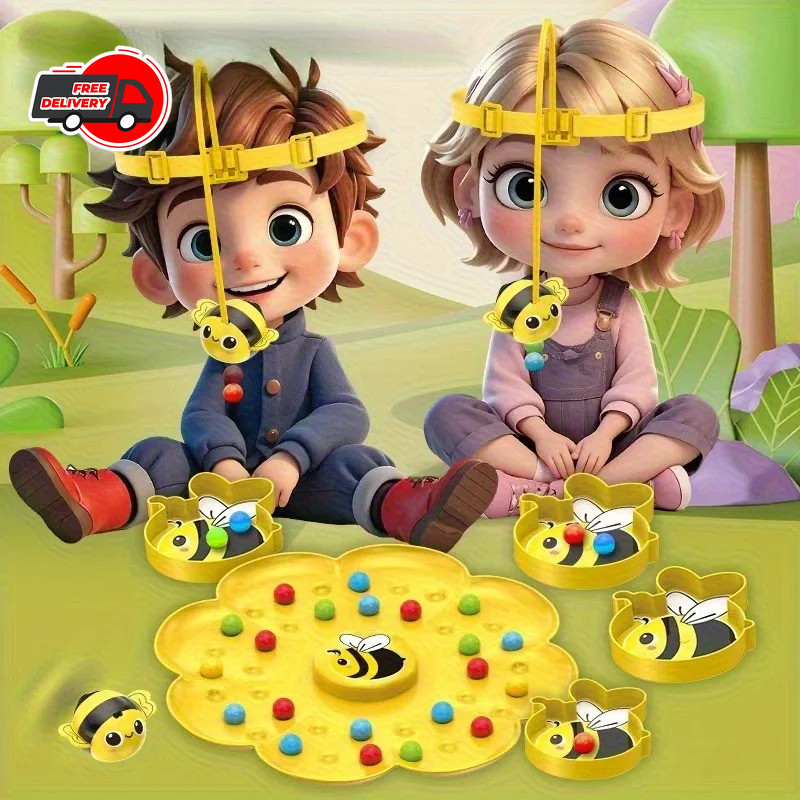 Little Bumblebee Board Game Puzzle Fishing Toys Kids Family Interactive Gift